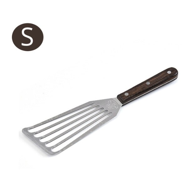 Fish Spatula Stainless Steel Slotted Turner Kitchen Metal Slotted Spatula with Wooden Handle kitchen accessories cooking tools: Light Grey