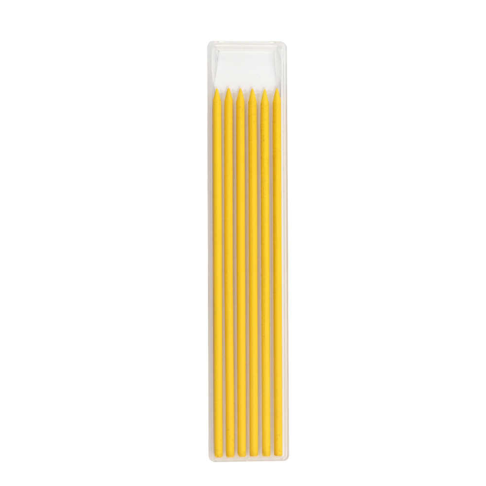 Solid Carpenter Mechanical Pencil For Woodworking Long Head Detachable Dual use Pen Pencil With Sharpener Stationery Supplies: light yellow