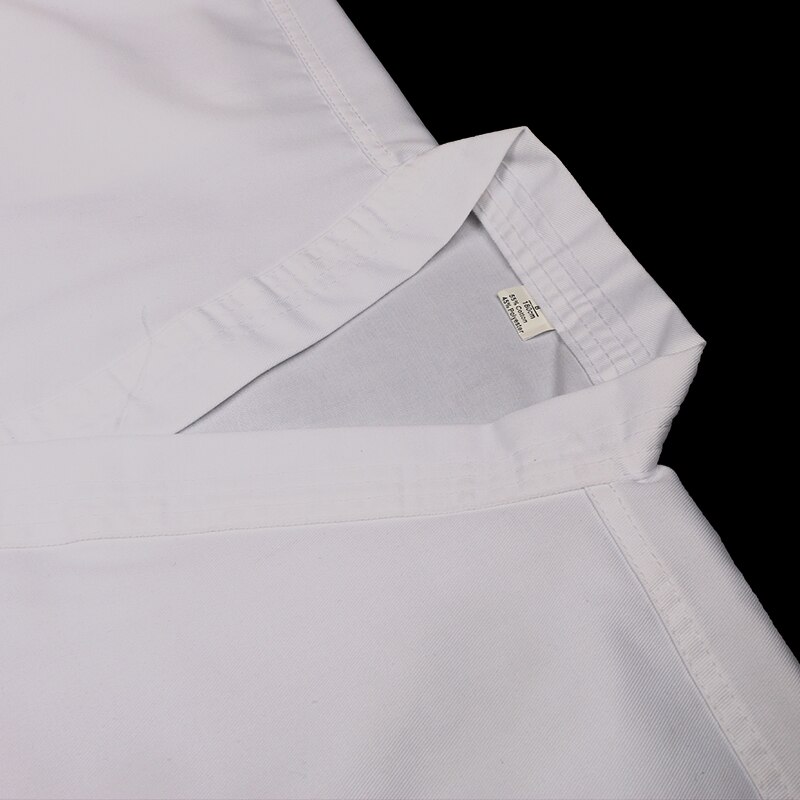De cuello blanco Karate uniforme de Dobok niños adultos transpirable Taekwondo WTF aprobado tela Jodo ropa dobok sets de kimono