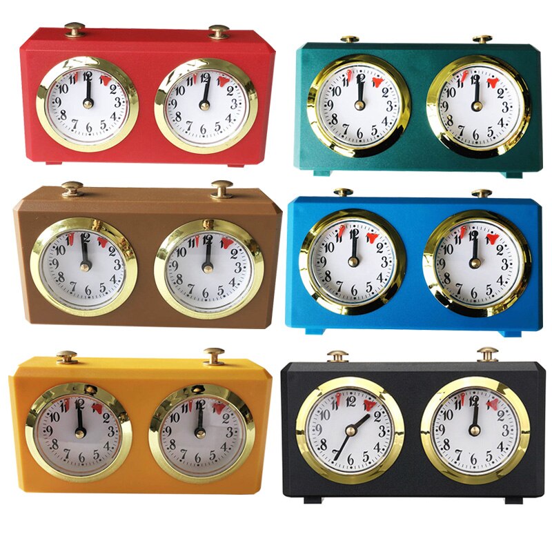 International Checkers & Chess Retro Analog Chess Clock Board Game Accessories Windup Chess Clock Timer Competition Chess Set
