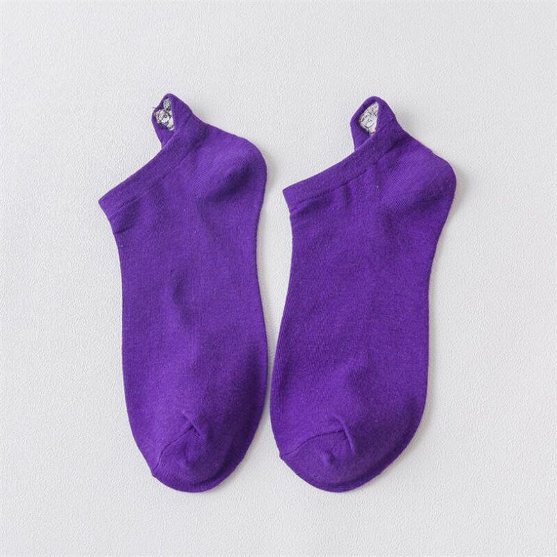 1 pair Smiley couple socks shallow mouth men and women's socks pure cotton breathable summer ins tide tube low-cut boat socks: 4