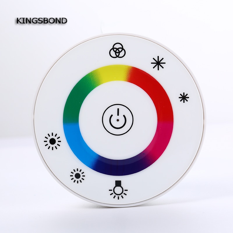 Led touch pyöreä rgb-ohjain  dc12v-dc24v 18a 7 avainta rf-kaukosäädin led-nauhalle
