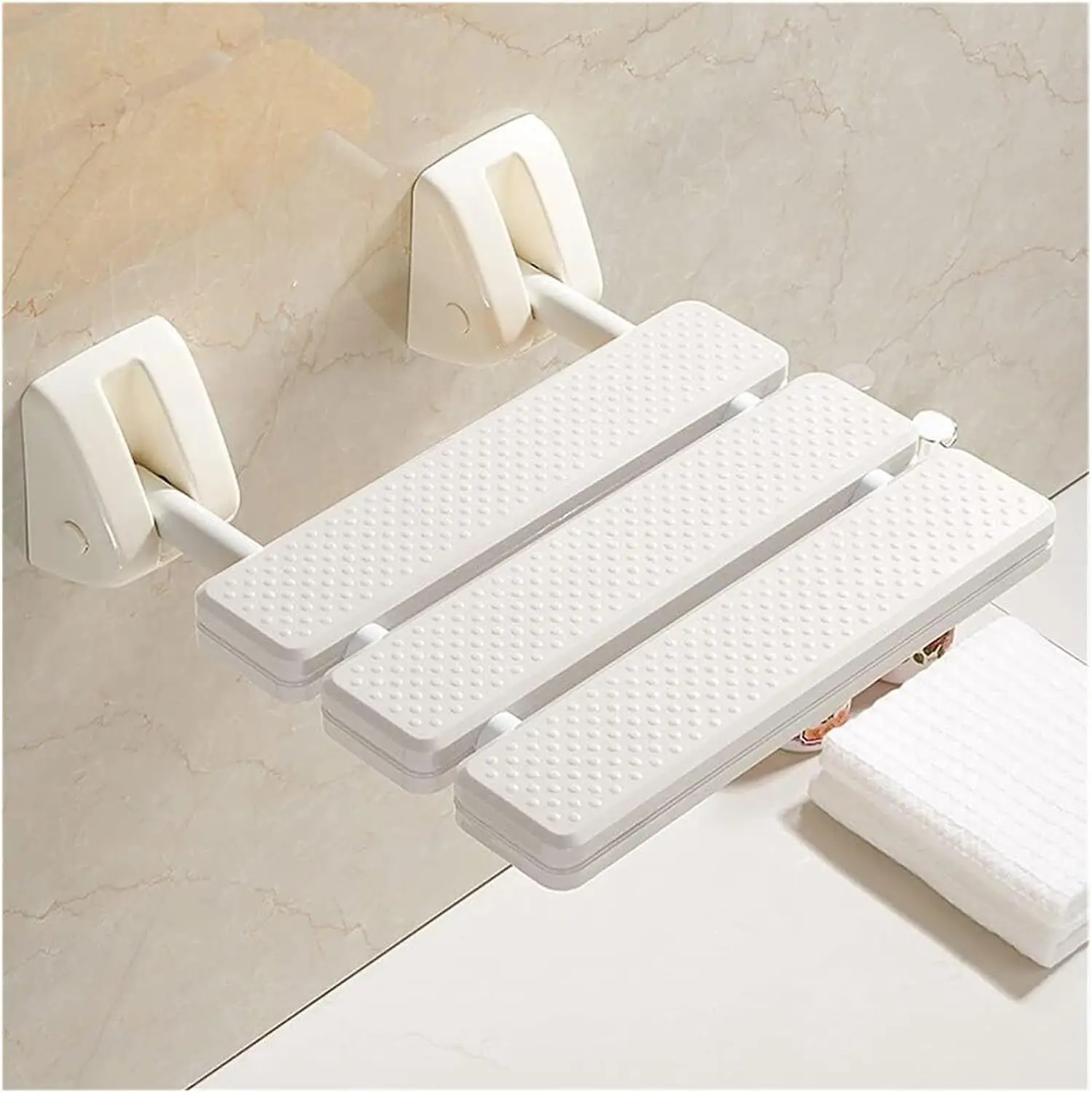 Wand Dusch sitze Dusche Klappstuhl Bad Stuhl ältere Dusche Spa WC Bank Hocker Badehaus Stuhl rutsch fest: Beige