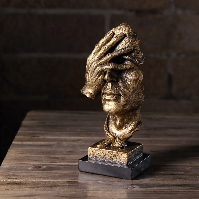 Moderne statuer abstrakte ansigter kunst stuer antikke boliginventar og dekorationer i nordeuropa: 7