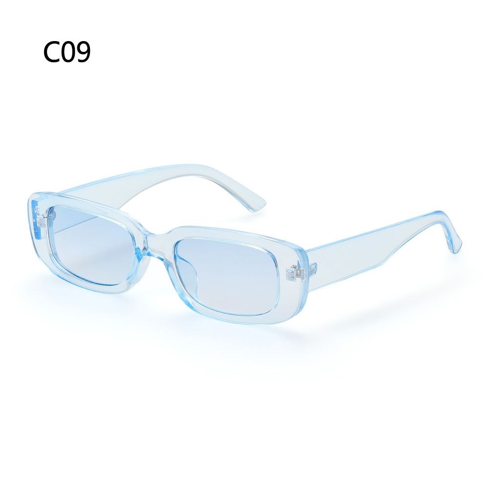 Rectangle Narrow Sunglasses Women Small Frame Sun Glasses Eyewear UV400 Driving Goggles: C09