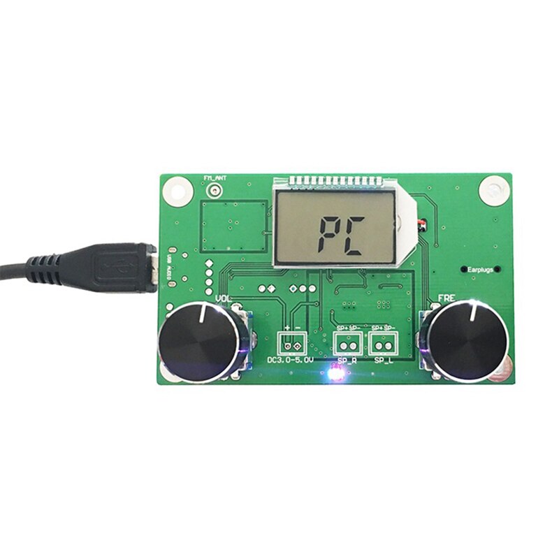 Digital Stereo FM Radio Wireless Receiver Module LCD Display DSP PLL 87.0-108.0MHz with Rotary Potentiometer with Knob