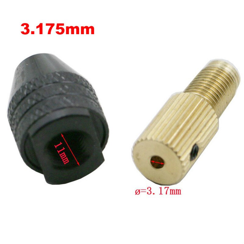 2.35mm/3.175mm minielektronista poranterää avaimeton poranterän istukan kiinnitys 0.5-3.2mm varren akselin sovitintyökalut poraistukka