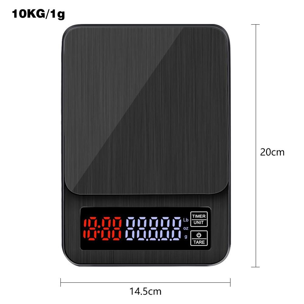 3kg/5kg/10kg/0.1g Mini LCD Electronic Scales Drip Coffee Scale Pocket Digital Scale High Precision Jewelry Weight Balance Scale: G  10KG 1g