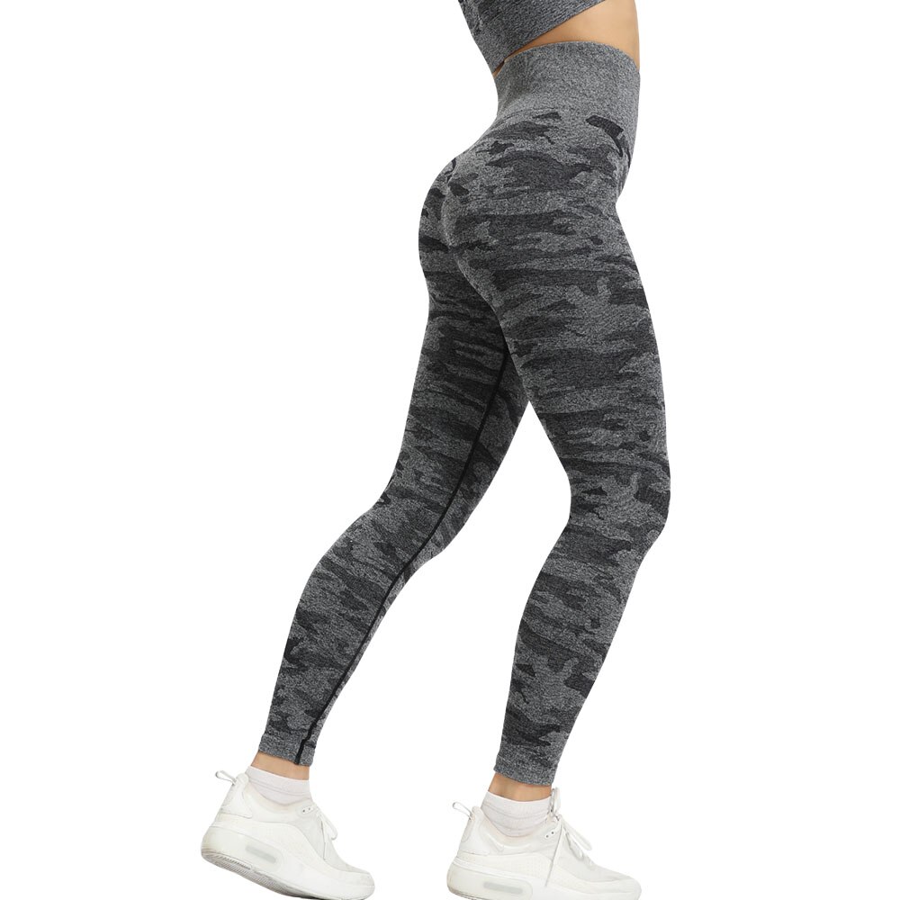 Seamless Leggings Sport Women Fitness Gym Leggings High Waist Energy Yoga Pants Flex Vital Athletic Legging: Gray / M