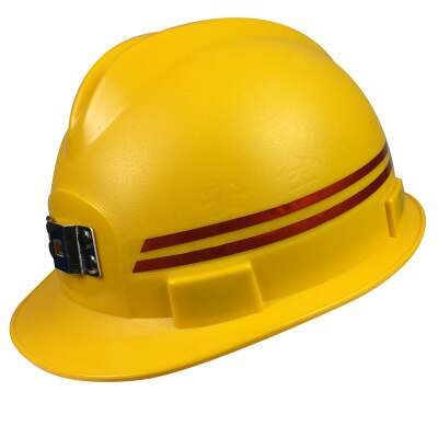 Casco de seguridad para mina subterránea, banda reflectante ABS mate, lámpara de minero portátil, casco de seguridad transpirable para trabajo: yellow