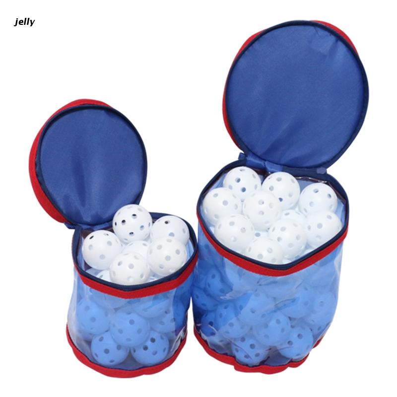 448C PU Golf Balls Bag Large Zipper Closure Golf Pouch Storage Bag Container Golf Bag