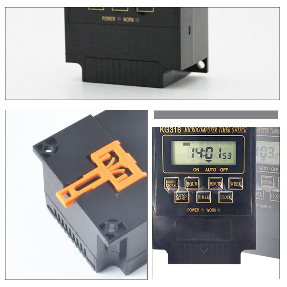1 Pcs Digital Programmable Electronic Timer Time Switch Relay Controller Intelligent Microcomputer AC 220V KG316T