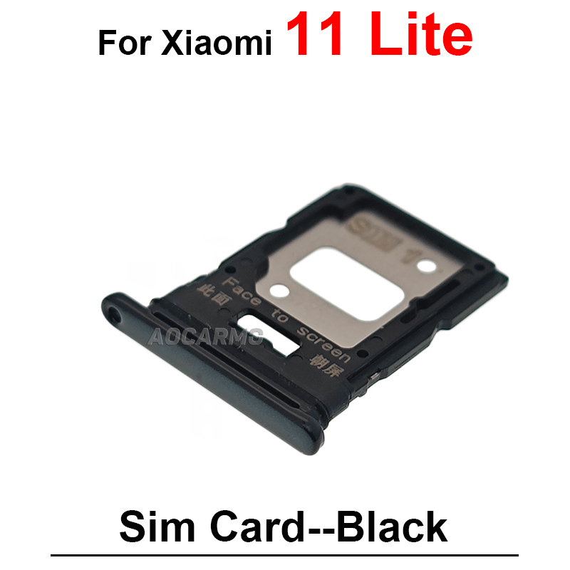 Sim Card For Xiaomi 11 Ultra Lite Mi 11T Pro 11Lite Sim Tray Holder Socket Slot Repair Replacement Parts: pink