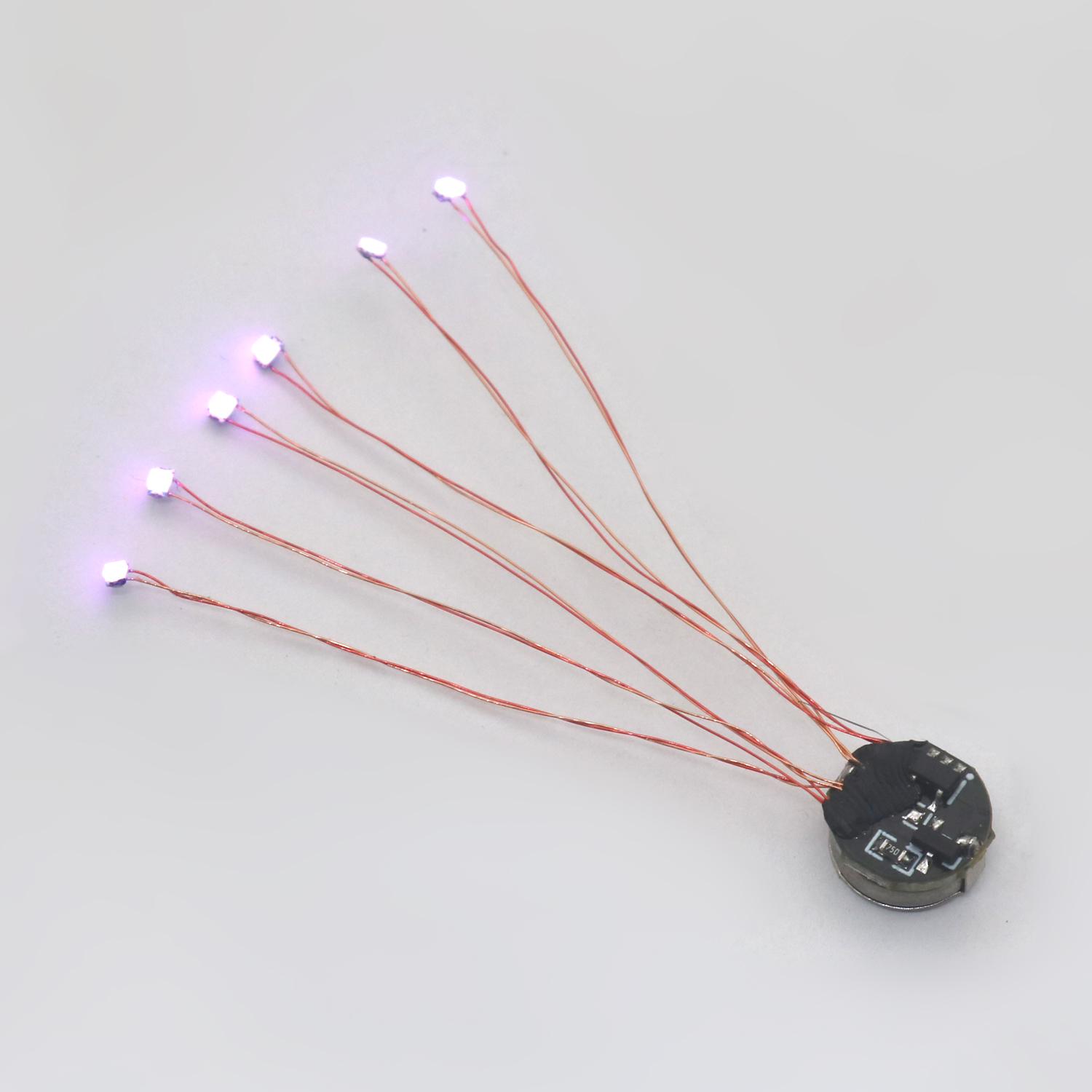 Wired 5cm Magnetic Control Lamp Led Magnetron Light Model W Battery Diy Car Toys Lighting Diorama Gunda Robots Christmas Tree: Light Grey / RGB