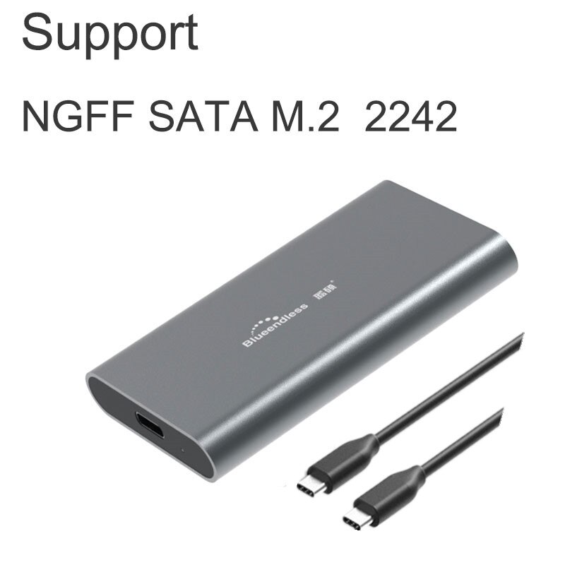 M.2 SATA NGFF m.2 ssd caso portatile SSD Hard Disk Enclosure Tipo c USB 3.0 2242/2260/2280 SSD Enclosure alluminio SSD Caddy