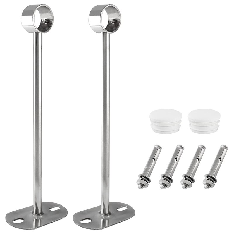 Plafond-Beugel, Garderobe Pijp Beugel, Garderobe Stang Hendel Ondersteuning Houder Pijp Flens Socket 2 Stuks