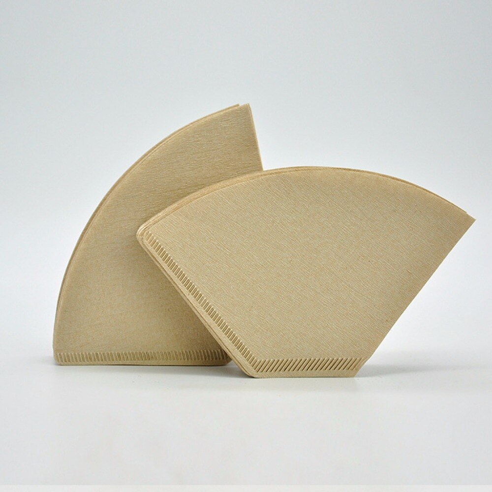 40Pcs/Set Natural Wood Pulp 101 "V" Shape Coffee Cup Filter Paper Espresso Machine Mocha Pot Strainer Sheet