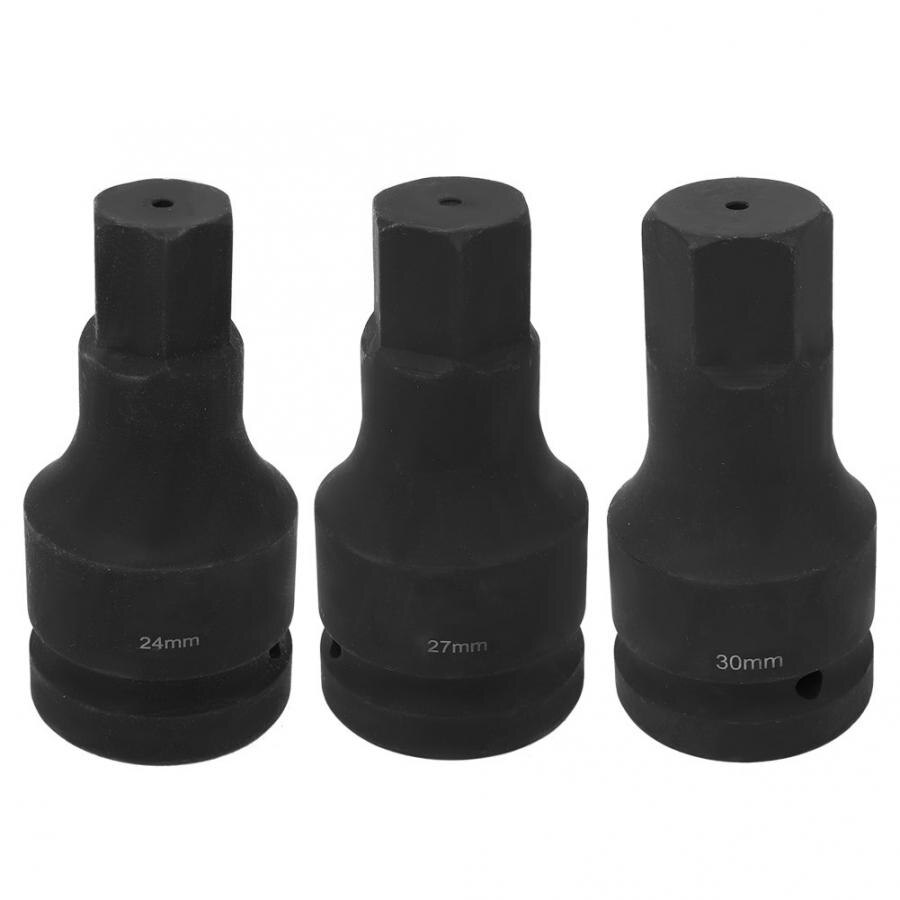Adaptador de brocas de accionamiento de impacto métrico, 1 Uds. H17/H19/H21/H22/H24/H27/H30, alargador de vástago hexagonal, destornillador cuadrado
