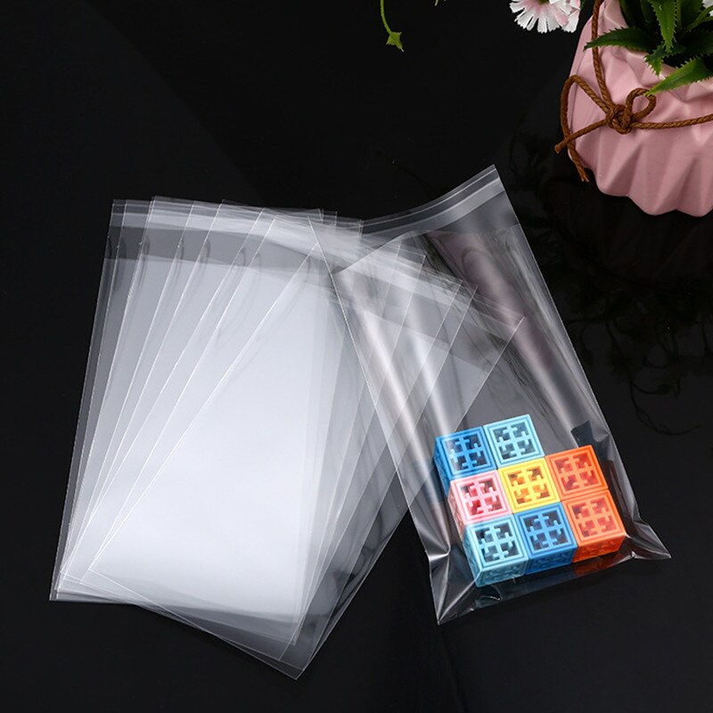 14cm Breed 100p Transparante Zelfsluitende Plastic Zak Sieraden Verpakking Zakken Zelfklevende Resealable Cellofaan Poly OPP tas