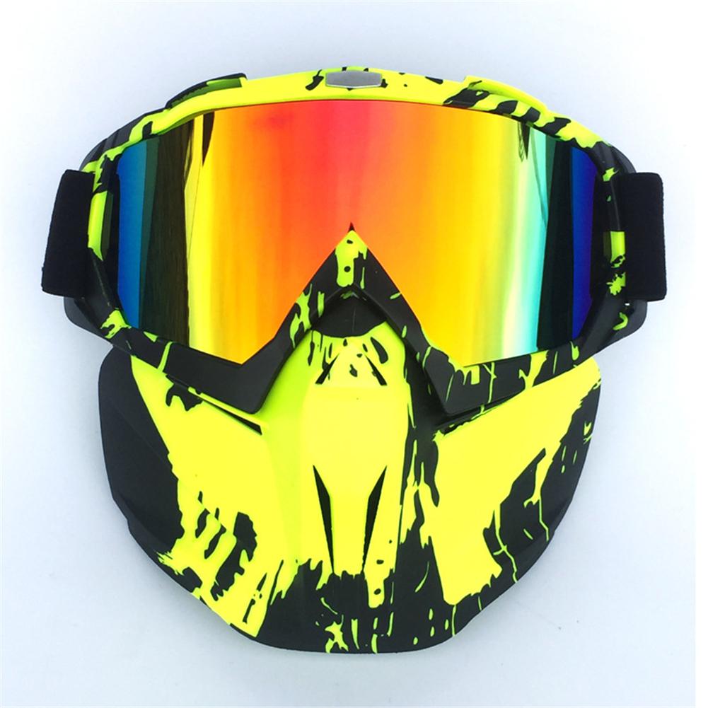 Ski Snowboard Bril Sneeuwscooter Skiën Goggles Winddicht Skiën Glas Motocross Zonnebril Met Mond Filter Earware: A07