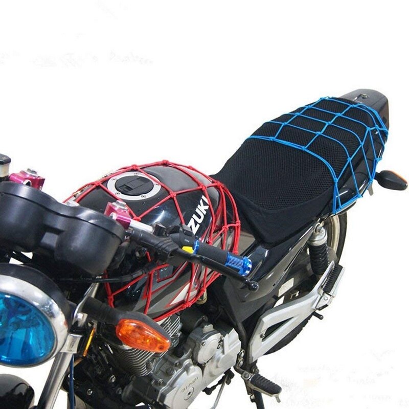 40 x 40cm strammer elastik med krog holdbart motorcykel bagage net 6 plast last hjelm mesh høj elastisk netværk cykel bagage
