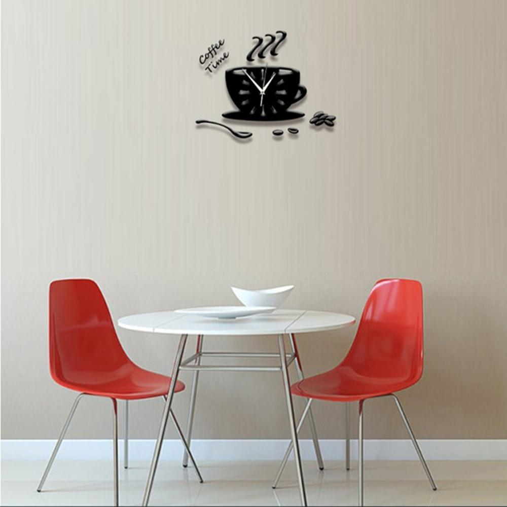 DIY Quiet 3D Clock Mirror Clock Wall Clock Home Decor Interior Livingroom Office Windows Silent