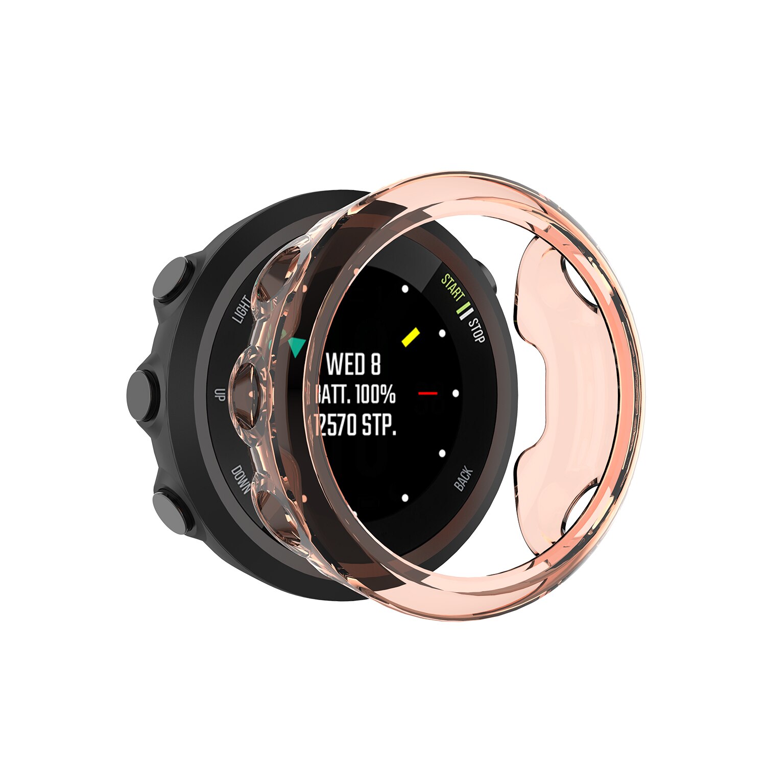 TPU Protection Silicone Cases Shockproof Cover For Garmin forerunner 45S Smart watch Shell Cases for Garmin forerunner 45S Cover: Pink