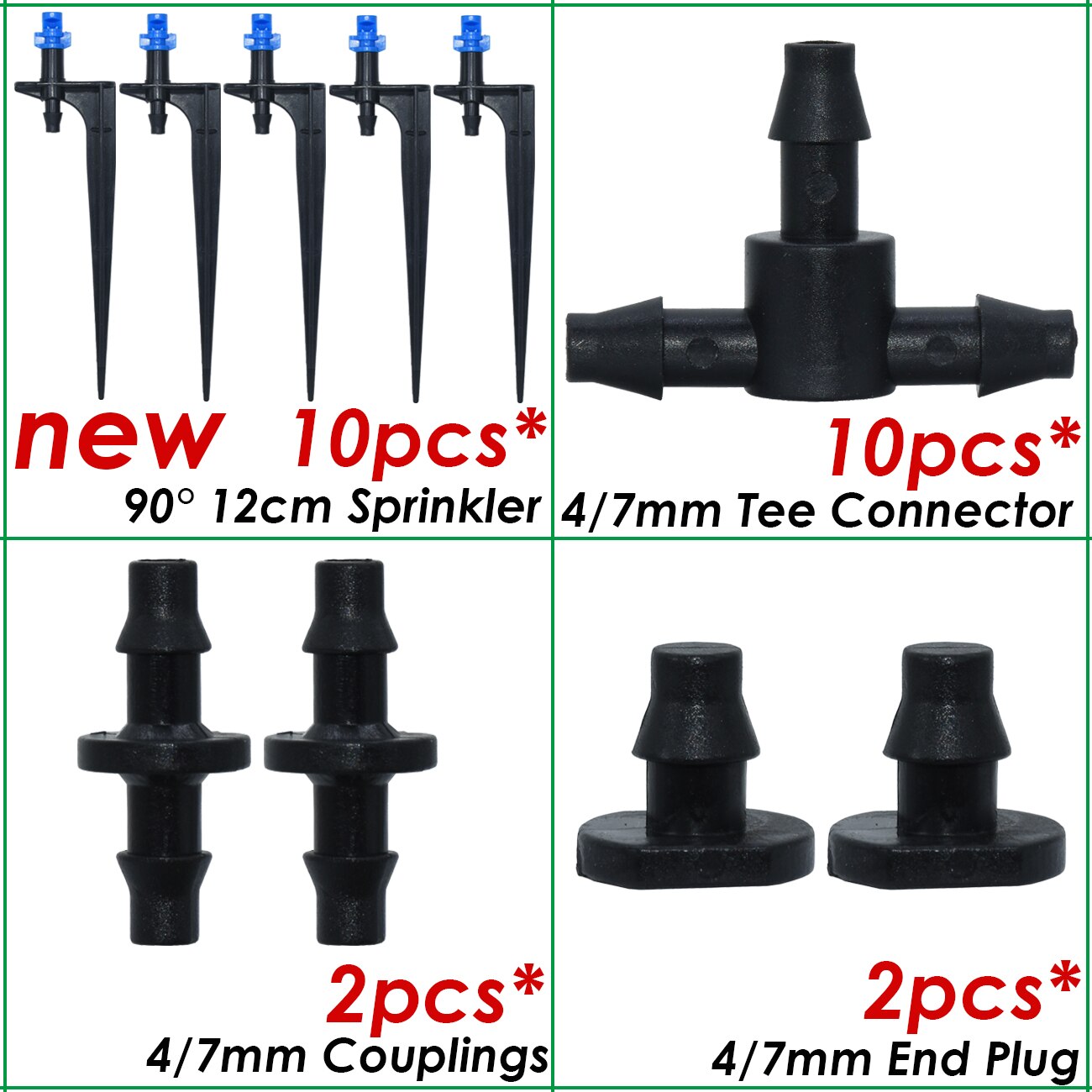 KESLA Garden Drip Irrigation Kit Micro Mist Spray Cooling System 4/7mm Hose Automatic Watering Sprinkler Dripper Tee Connector: Lavender