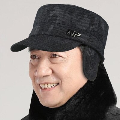 T-mao herr keps vinter hattar kepsar för män manchester tjocka hörselskydd ridning varm utomhus varm filt mössa