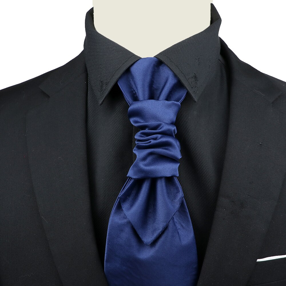 Corbata de Ascot de Cachemira de lujo para hombre, corbata de esmoquin para boda, de negocios, corbata de 10CM con patrón Vintage, accesorios para caballero: Castaño