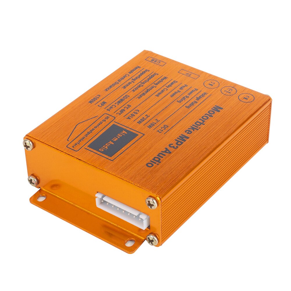 KKmoon-sistema de alarma para motocicleta, reproductor MP3, altavoces, sistema de sonido y Audio, Radio FM, control remoto inalámbrico de seguridad con ranura USB SD