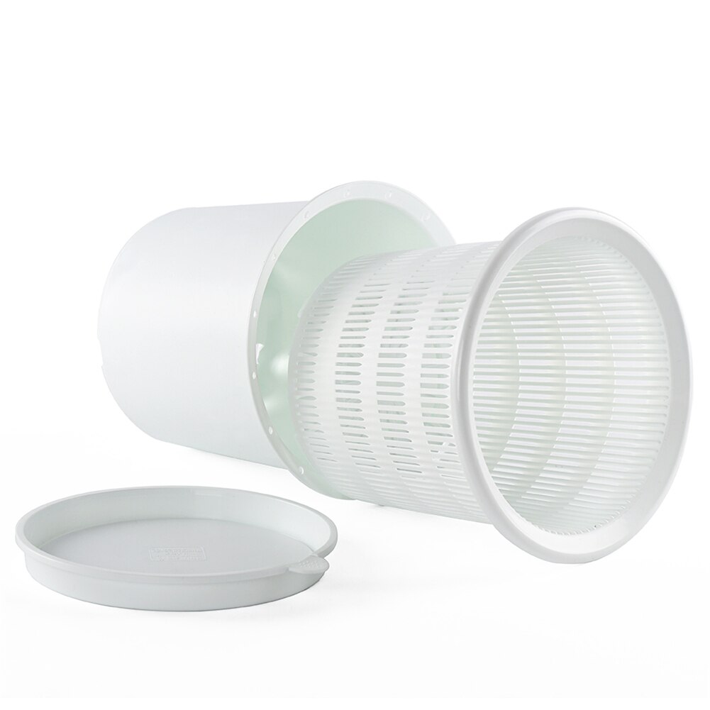2 stk/sæt plastik potte orkidé potter med huller mesh net orkidé plante potter med bakker drænbar plante voksende potte