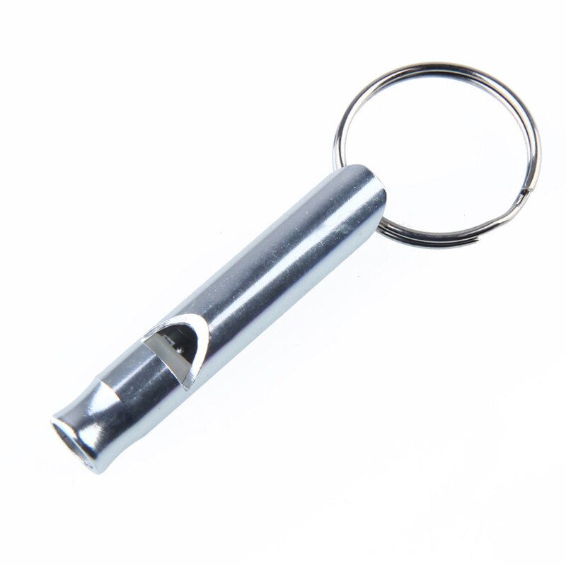 6cm aluminium reddingsfluitjes, multifunctioneel metalen fluitje, draagbaar reddingsfluitje voor buiten, sleutelhanger, duiventrainingsfluitje: Zilver