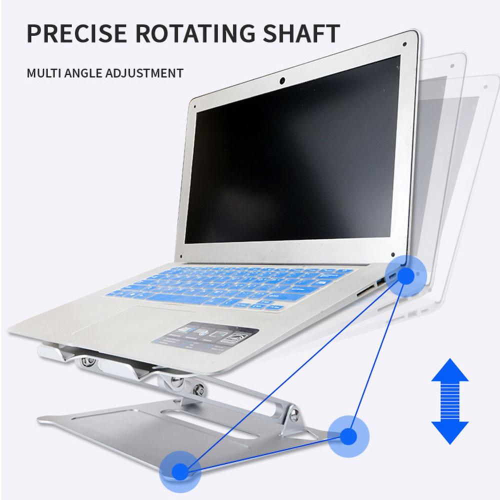 Laptop Stand Ventilated Universal Lightweight Computer Desktop Holder Aluminum Alloy Cooling Adjustable Height Portable Foldable
