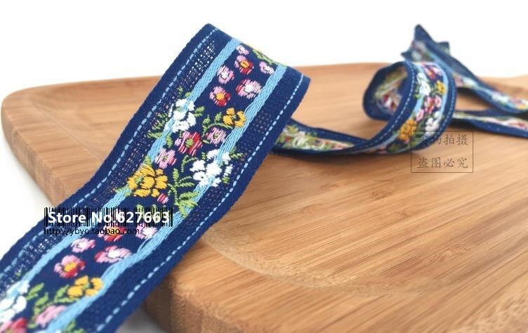3Meter Etnische Stijl Borduurwerk Jacquard Singels Pastorale Kant Hoed, Kleding Accessoires, Decoratieve Riem Accessoires