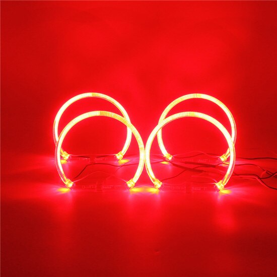 FSYLX LED Winkel Augen für BMW E46 Heiligenschein licht Fehler Freies SMD engel auge E36 E38 E39 E46 Projektor Weiß gelb verrotten blau Winkel Augen: verrotten