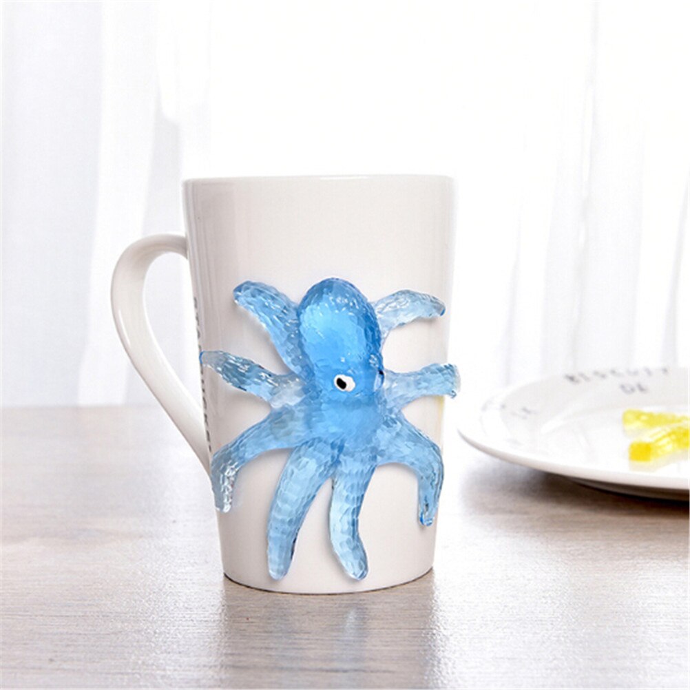 Cute Soft Material Decompression Starfish Octopus Shark Toy Sticky Marine Animal Toys For Children'day