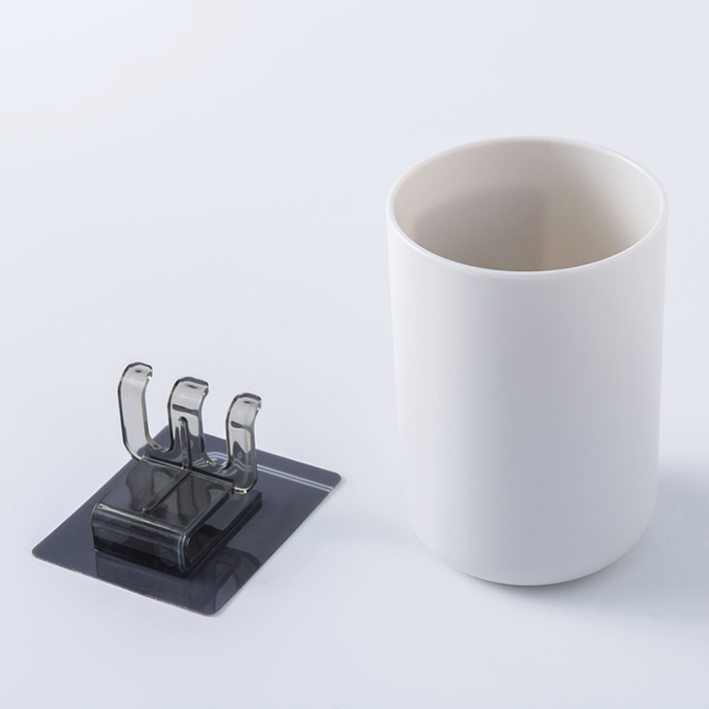 Mond Cup Huishoudelijke Drank Plastic Spoelen Cup Water Cup Borstel Cup Badkamer Accessoires: white cup