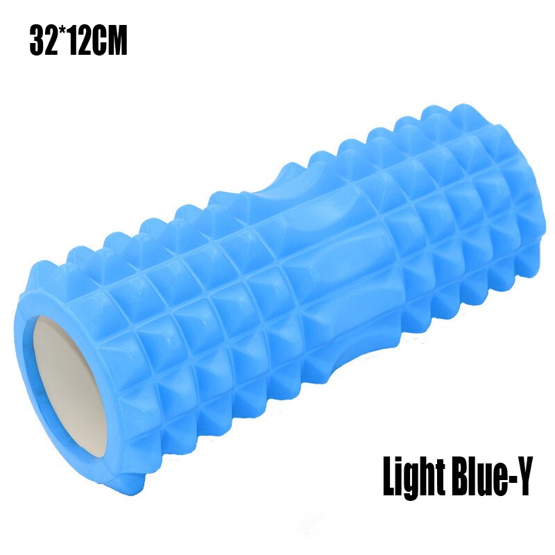 Yoga Foam Pilate Fitness Roller EVA Sports Column Train Gym Physical Massage Grid Floating Trigger Point Therapy Exercise block: Chocolate