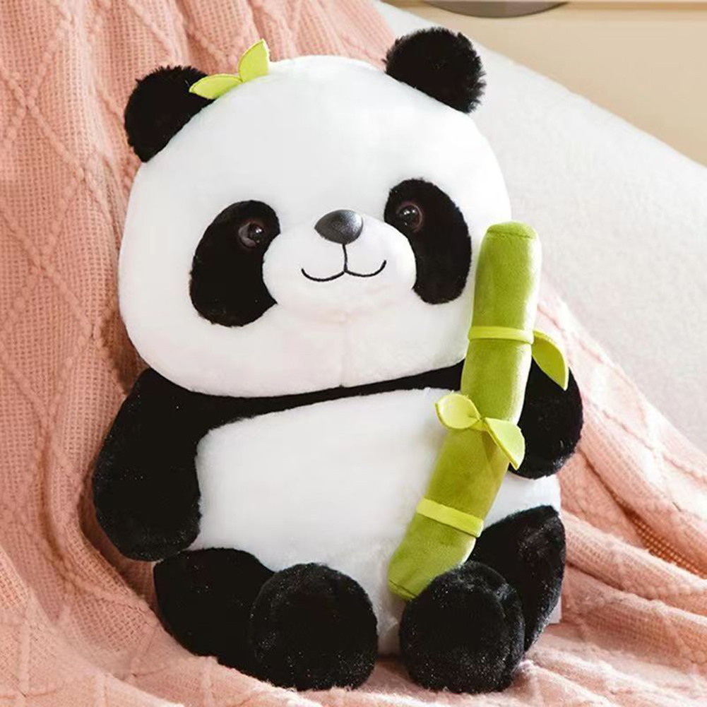 Ensemble de Panda en Tube de bambou Kawaii, jouet en peluche mignon, poupée ours en peluche, réversible, de saint-valentin pour enfants