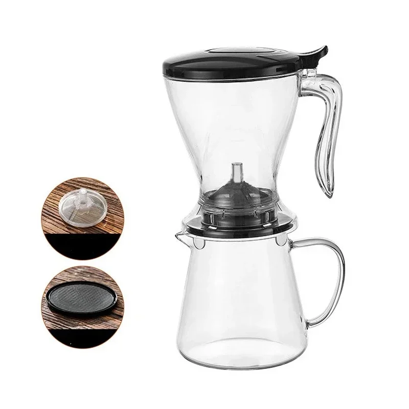 600ml håndbryggede espressokanner, dryppkaffetrakter, kaffefilter, løsbladste, håndbrygget dryppkaffemaskin: Gul
