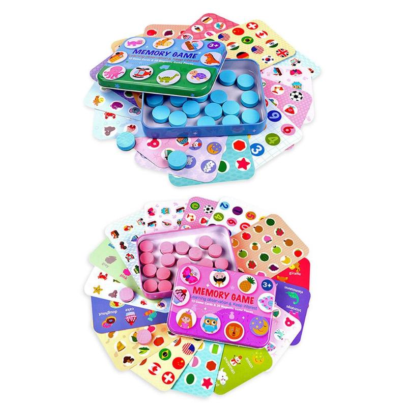 Kinderen Educatief Speelgoed Desktop Interactieve Memory Spel Grappig Memory Puzzels Houten Speelgoed Doos Schaken Puzzel Voor Kinderen