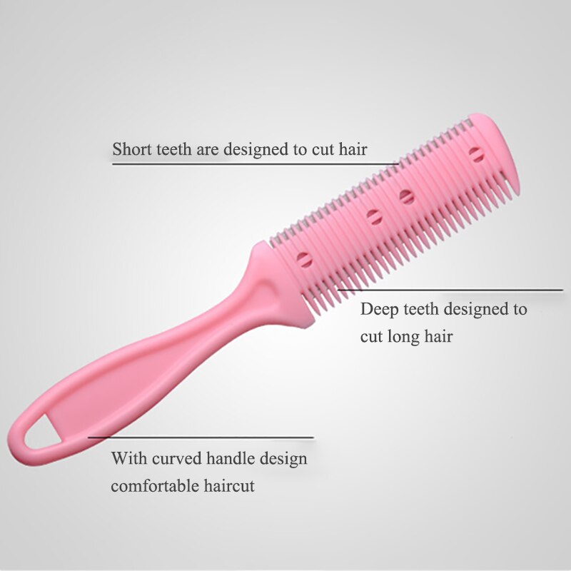 Peine para cortar el pelo con cuchillas de afeitar, cortador de pelo, herramienta de adelgazamiento, peluquero herramienta, herramientas de estilismo DIY para salón de pelo, 1 ud.