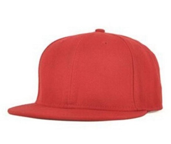 Gorras de béisbol de lona de verano y primavera para hombres y mujeres adultas, gorras de Hip Hop con visera plana y visera plana, gorras de baile callejero para chicos y chicas y adolescentes: Rojo