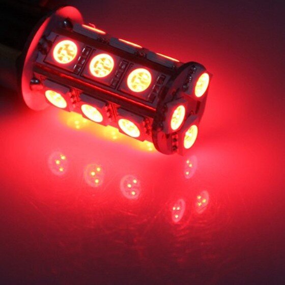 2x1157 SMD 5050 18 rouge LED Flash voiture frein queue arrière Signal Stop lumière ampoule