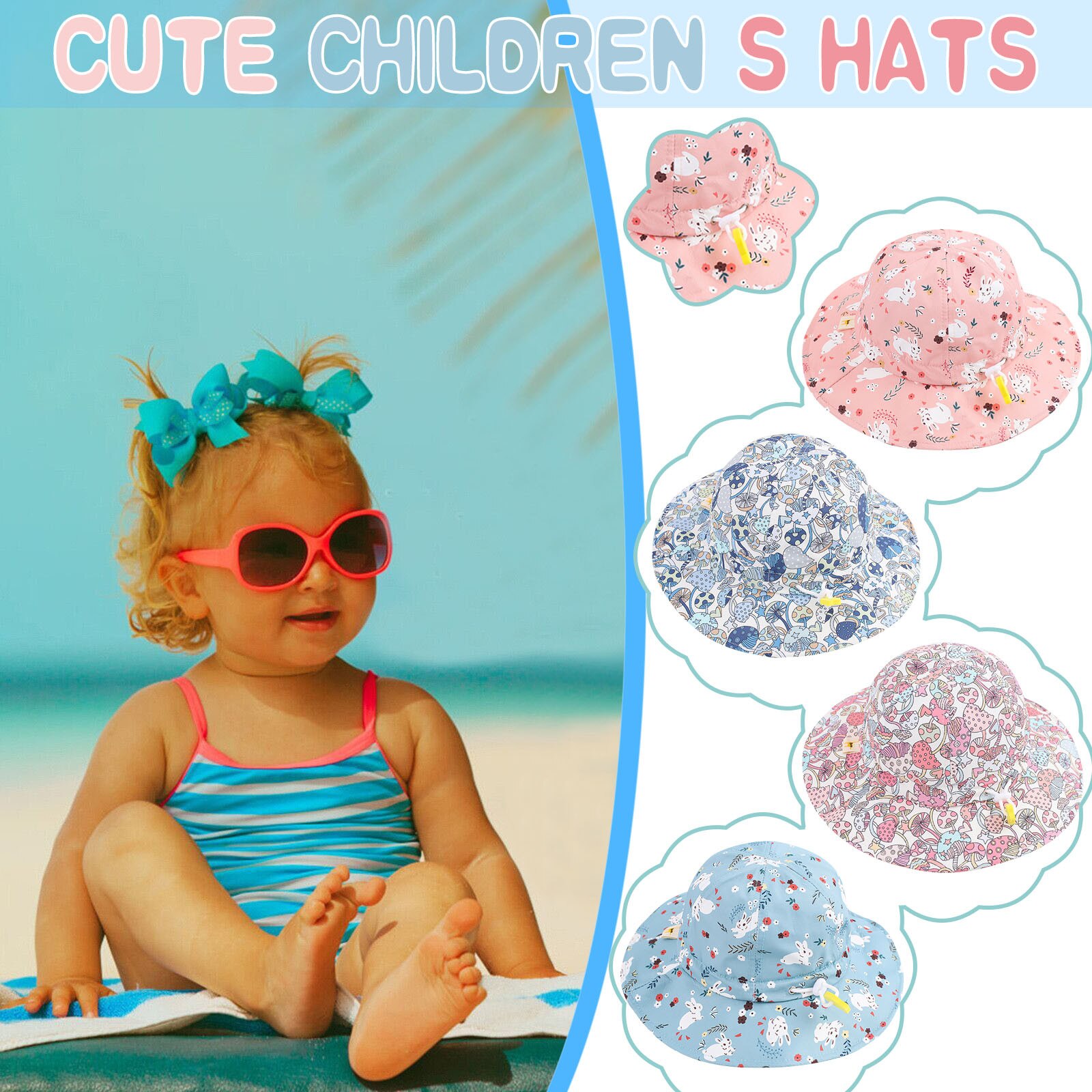 Zomer Strand Cap Zomer Outdoor Baby Emmer Hoed Meisjes Jongens Cartoon Pescatore Cappello Protezione Bambini Bacino Cappello Su