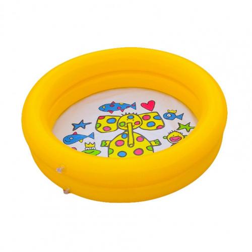 Inflatable Pool Thicken Blow Up PVC Round Swimming Pool for Kids Baby Toddler 60cm*60*16cm: Yellow