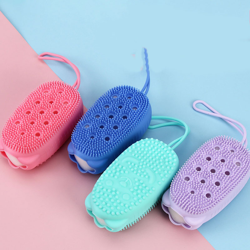Cepillo de baño de burbujas de silicona, , doble cara, masaje, cuero cabelludo, cepillo para masajes de baño, limpieza de la piel, cepillos para ducha,