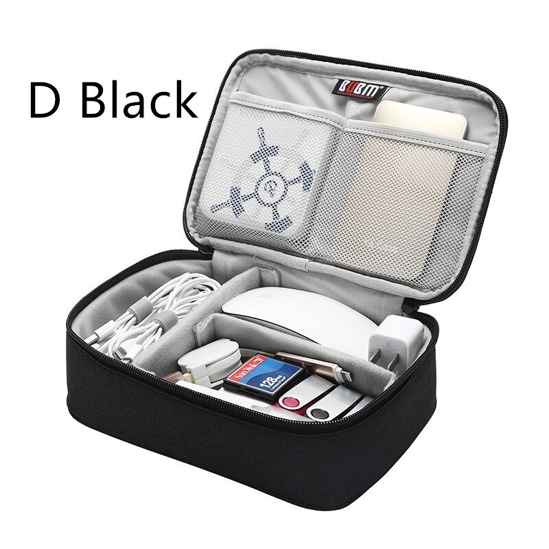 Draagbare Kabel Tas Digitale Usb Gadget Organizer Draden Oplader Grote Capaciteit Cosmetische Rits Power Bank Mouw Met Ipad Pouch: a4