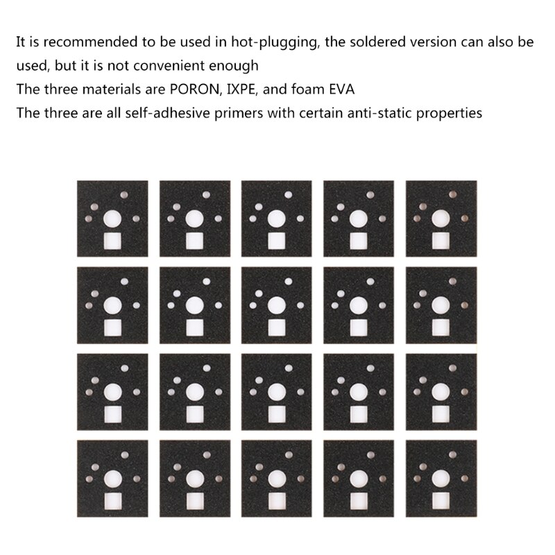 Film isolant en mousse pour clavier mécanique, 120 pièces, amortisseur de bruit, réduction du bruit, pour stabilisateur de commutateur